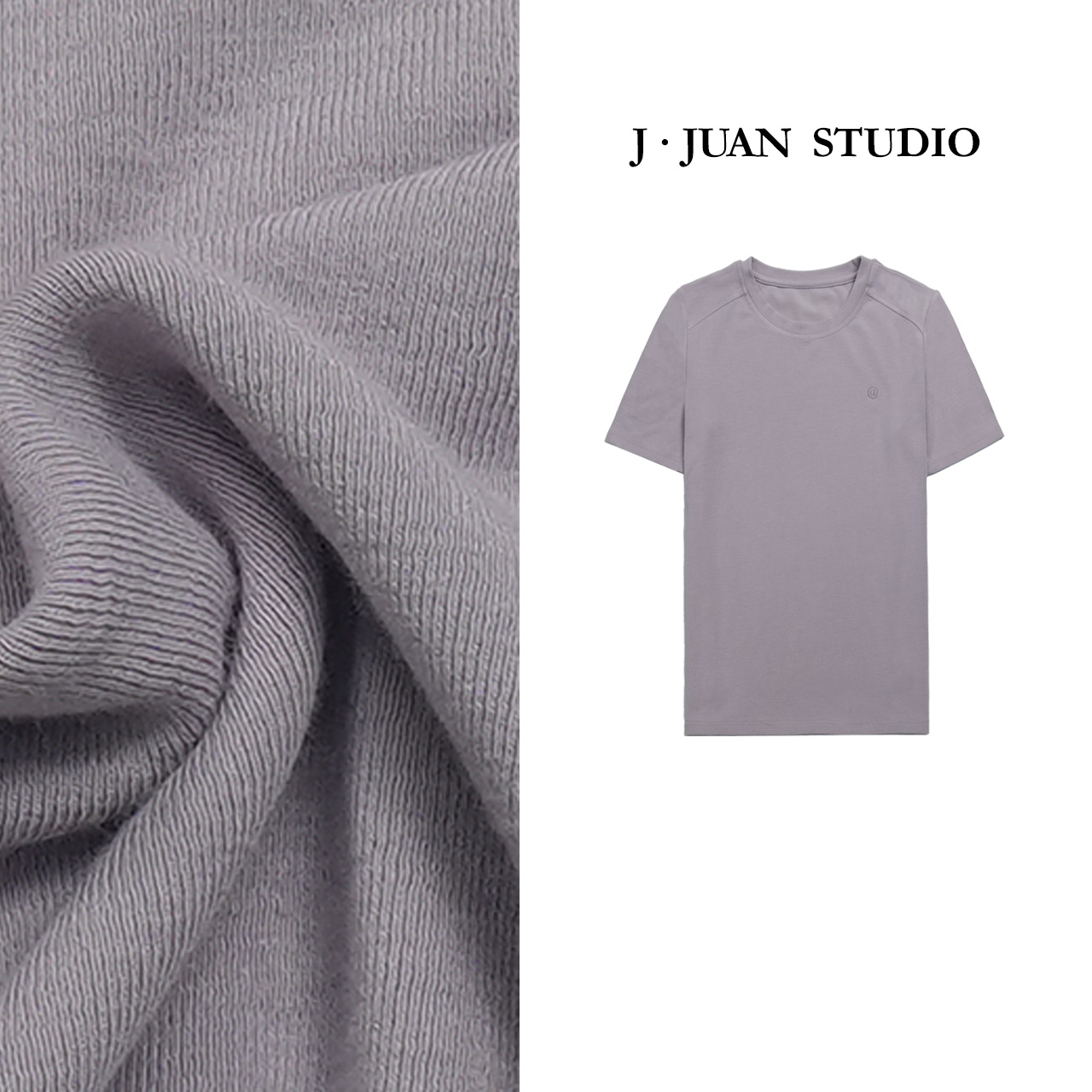 【J.Juan】随心搭-高弹圆领短袖T恤高个子女装基础百搭刺绣彩色上衣