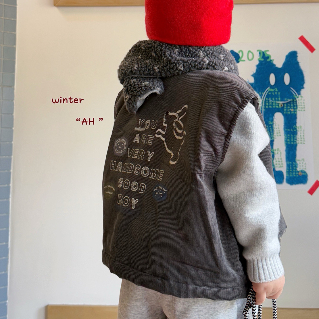 【NO退NO换】AH·2025冬特 灯芯绒小狗马甲 A98123