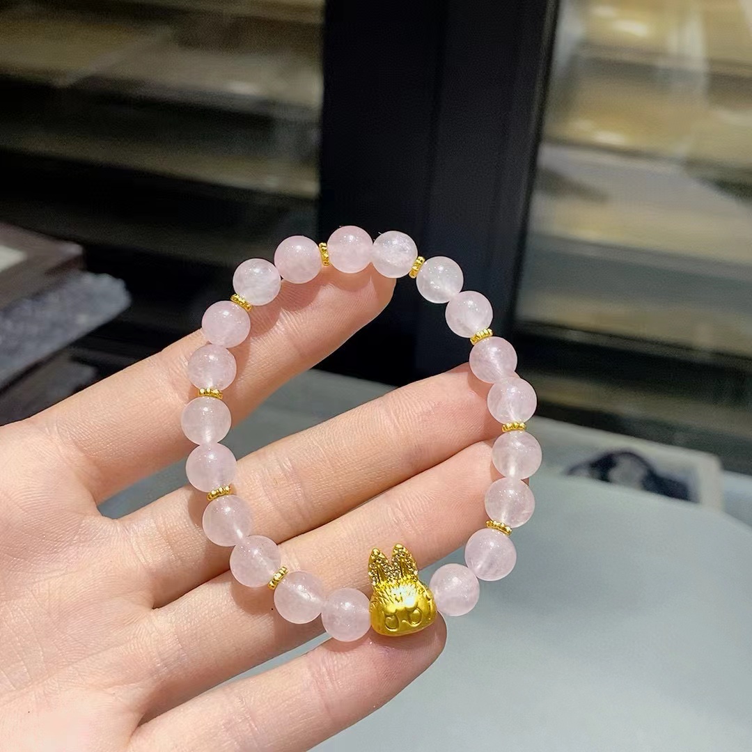 925银银制品 【粉bubu】粉水手串简约百搭大气设计 多样性发其一