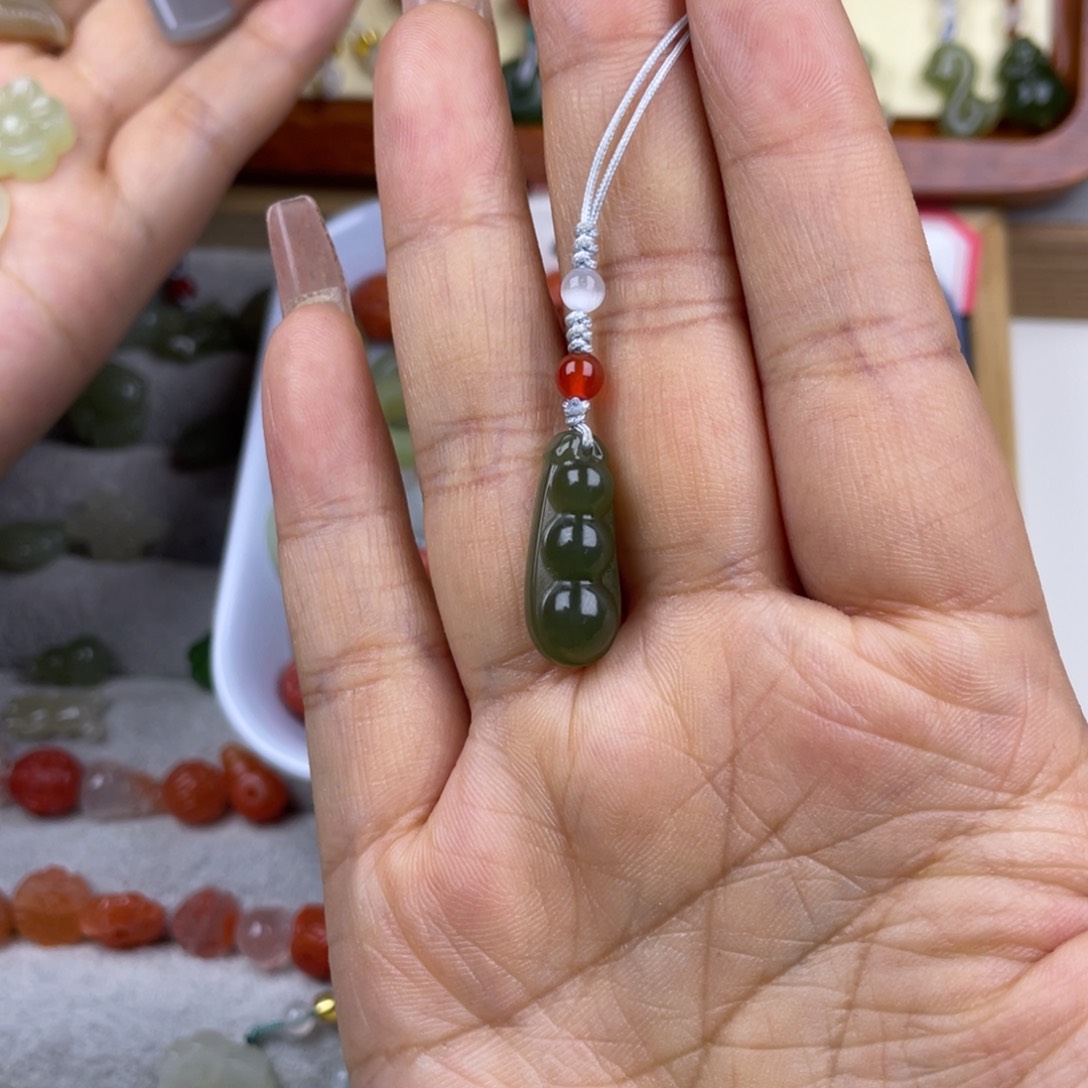 和田玉手机挂未镶嵌@**月