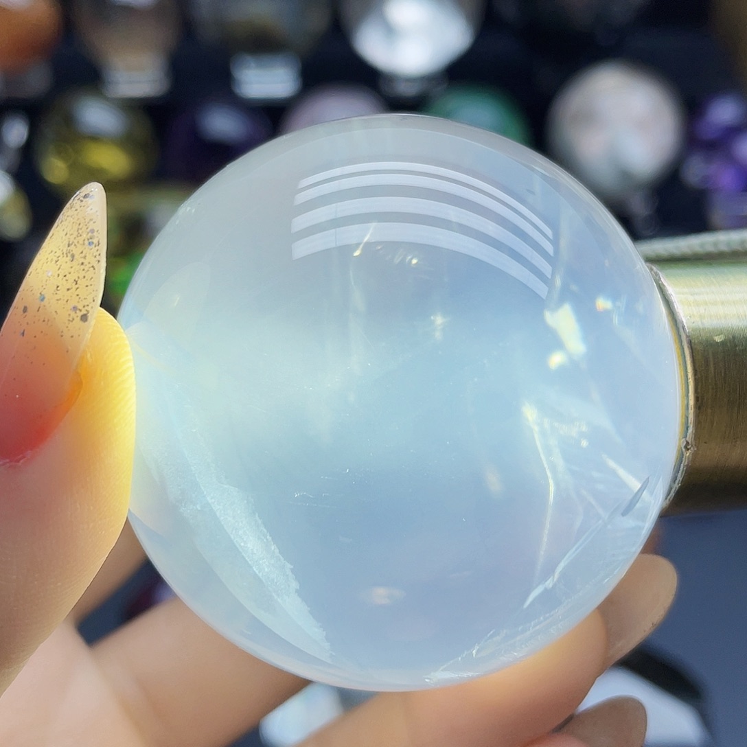 未镶嵌水晶珠宝半成品天然蓝雾53