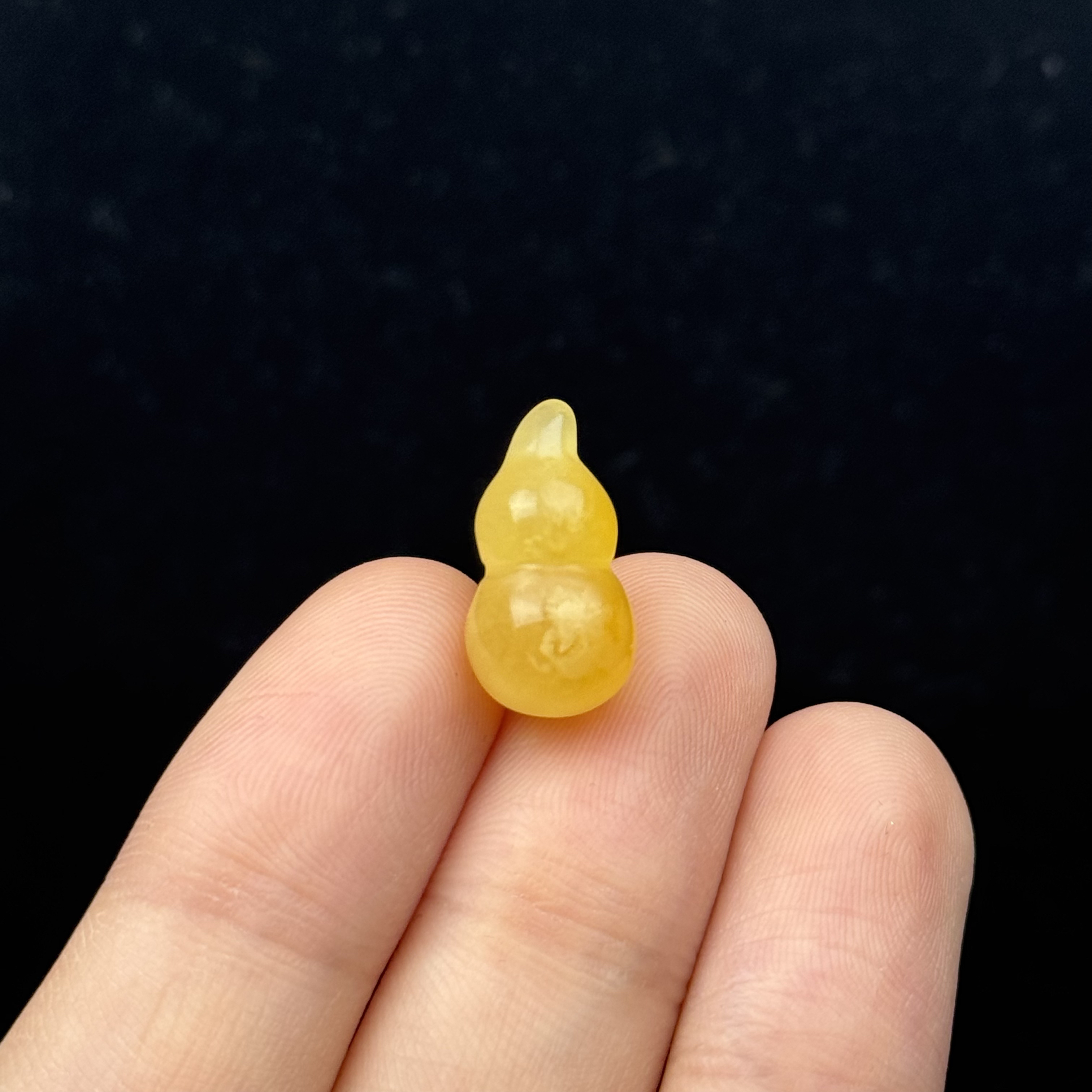 E1155天然原矿蜜蜡 葫芦9.3*17.6mm 支持鉴定 假一罚十