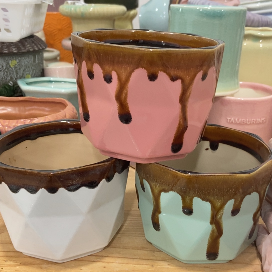 红陶高温陶瓷花盆