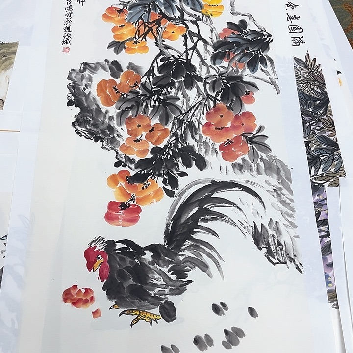 国画T****约四尺整张崔鸣