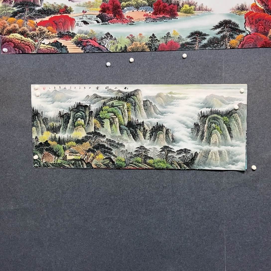 国画小六尺山水一副