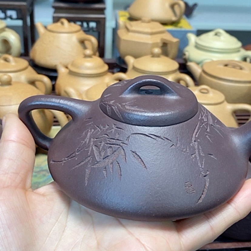 【闪购商品】紫砂茶壶天青泥半手工