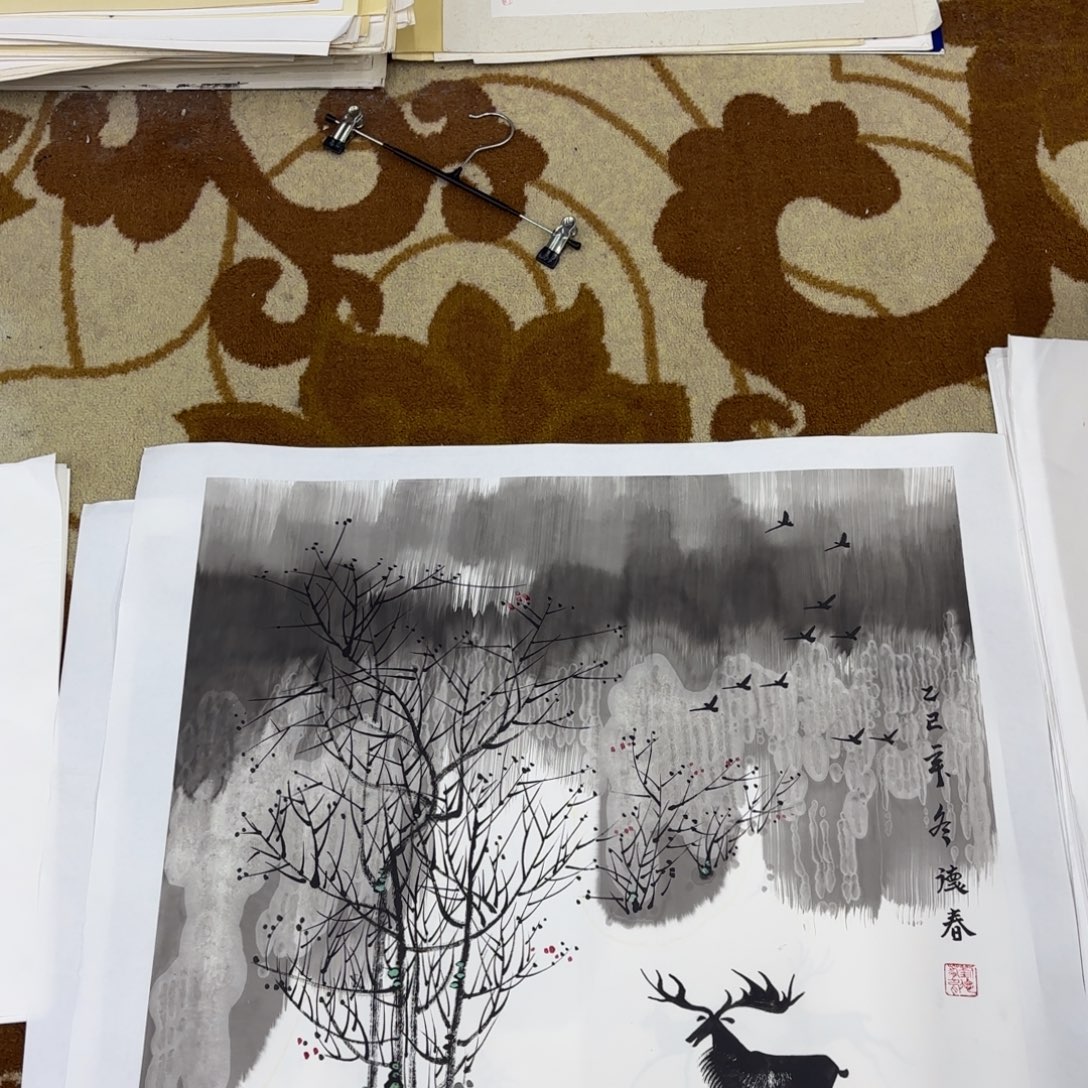 杨***胜国画刘德春斗方李欣主播