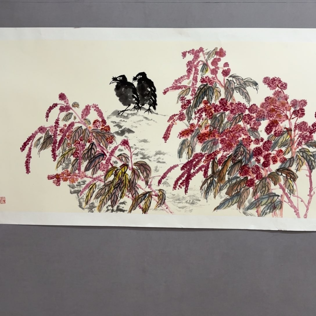 国画艺术家真人手绘