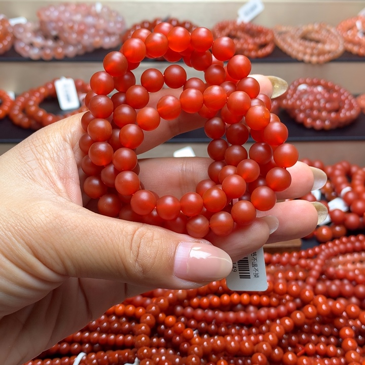 玛瑙/玉髓手串未镶嵌美****馆