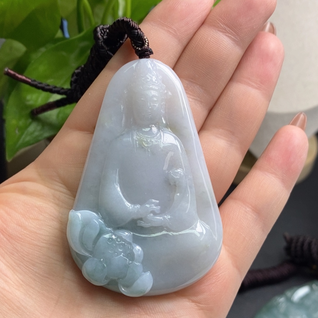 翡翠颈饰未镶嵌缅甸天然A货翡翠