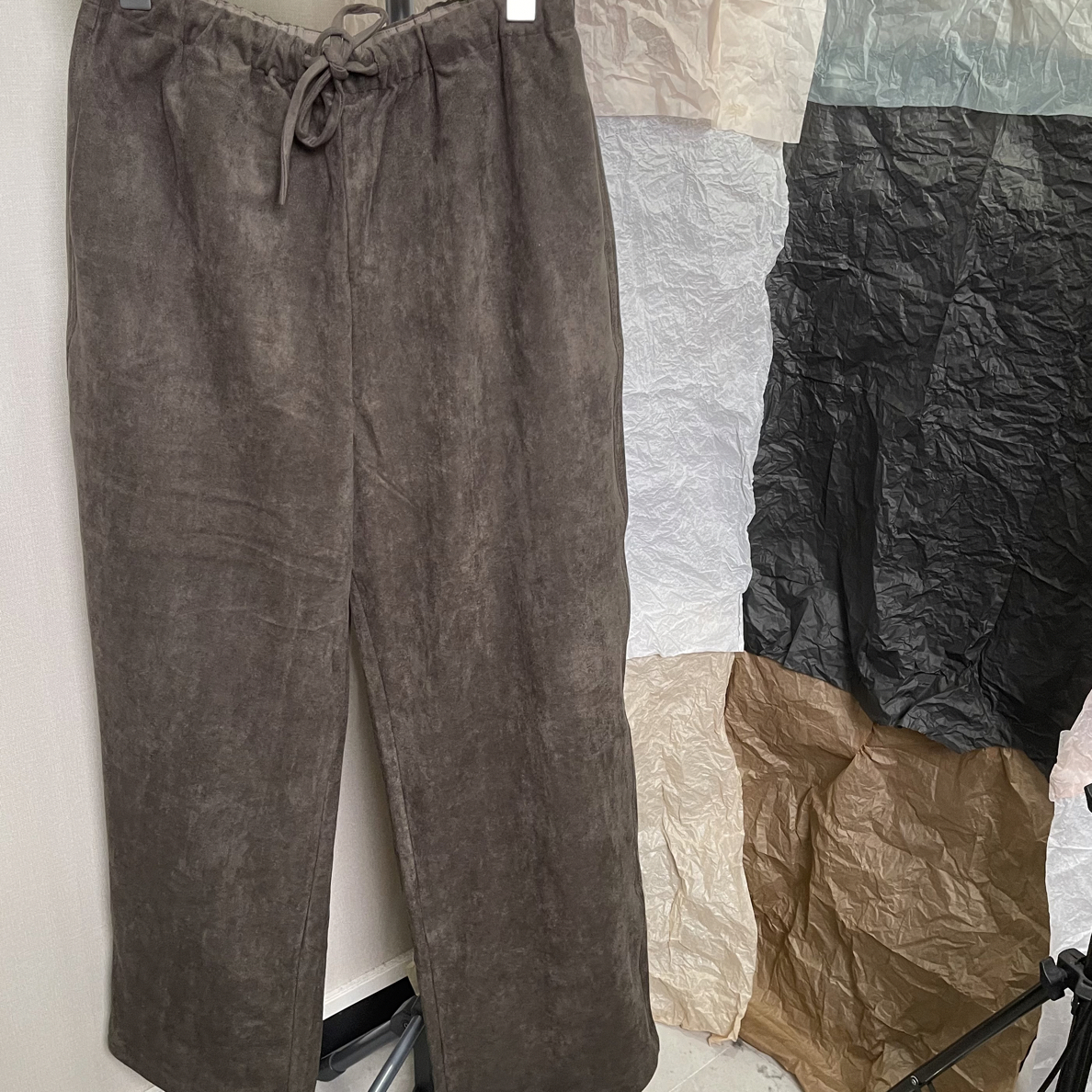 姚家.Bonnie｜“特价浮力”（不退换）设计款休闲老钱阔腿裤