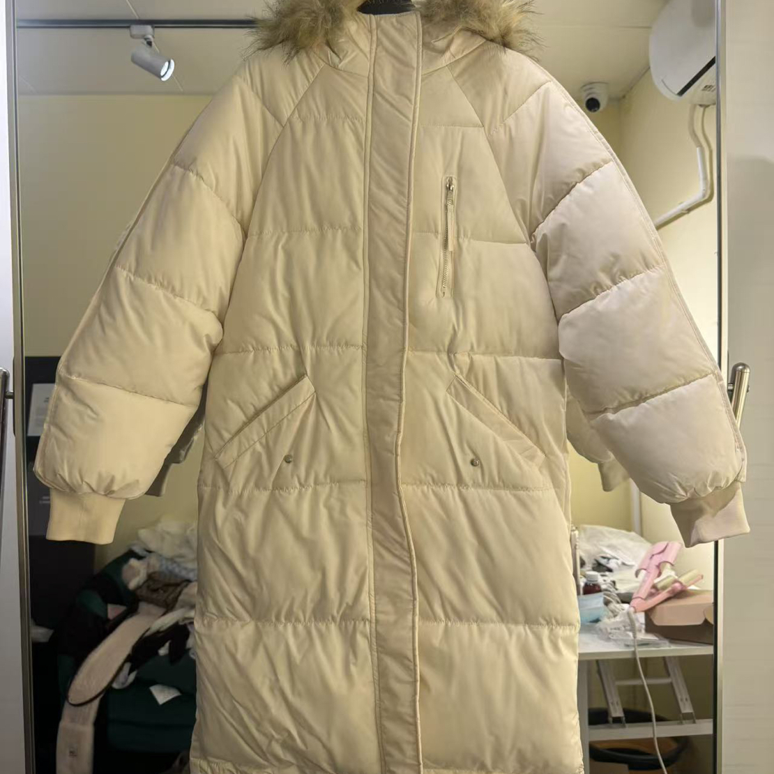 小个子奶呼呼中长款大毛领女韩版宽松加厚冬季新款连帽