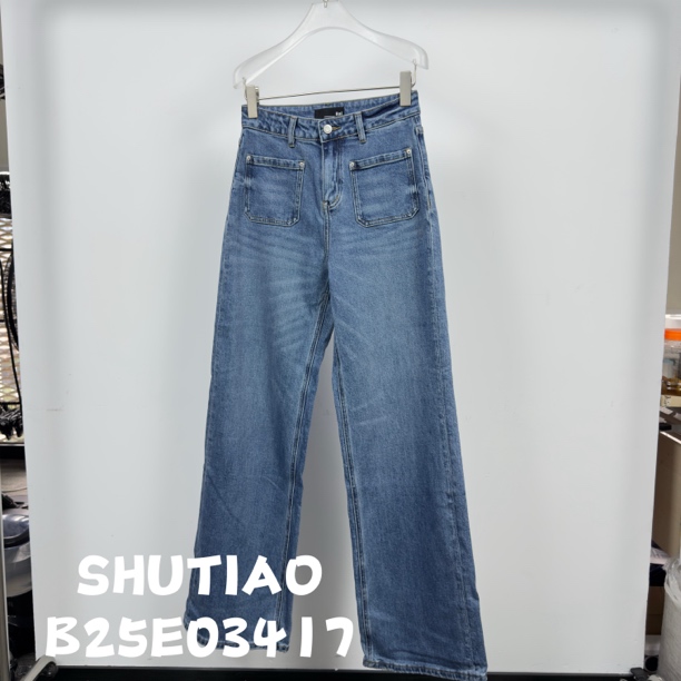 【SHUTIAO】2025夏季：新款小众设计款牛仔裤B25E03417