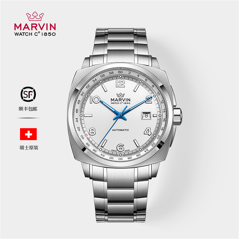 【官方旗舰】MARVIN摩纹瑞士制造莫尔顿系列男士机械表百搭男款M119