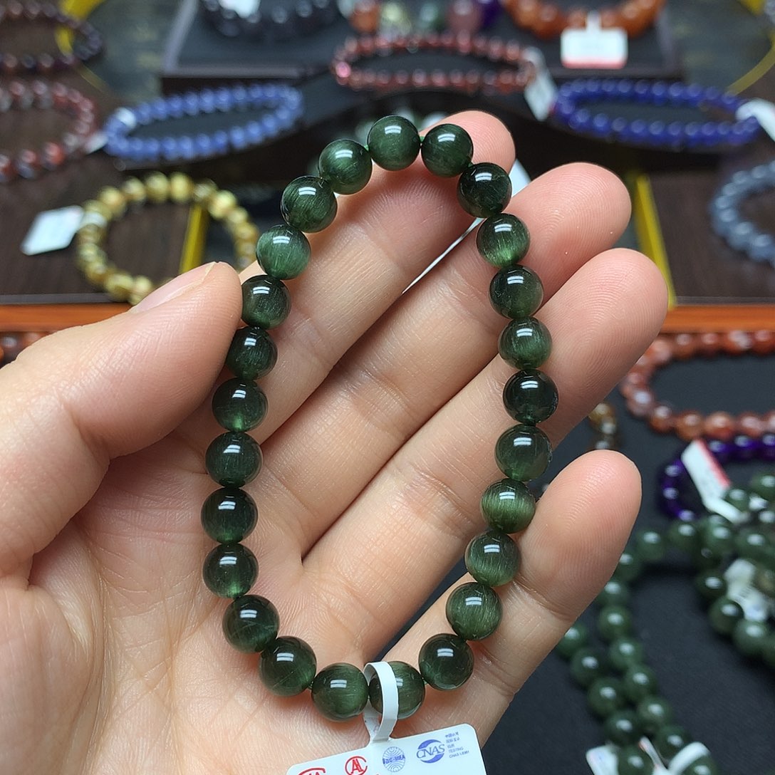 水晶手串未镶嵌豆****胶手链