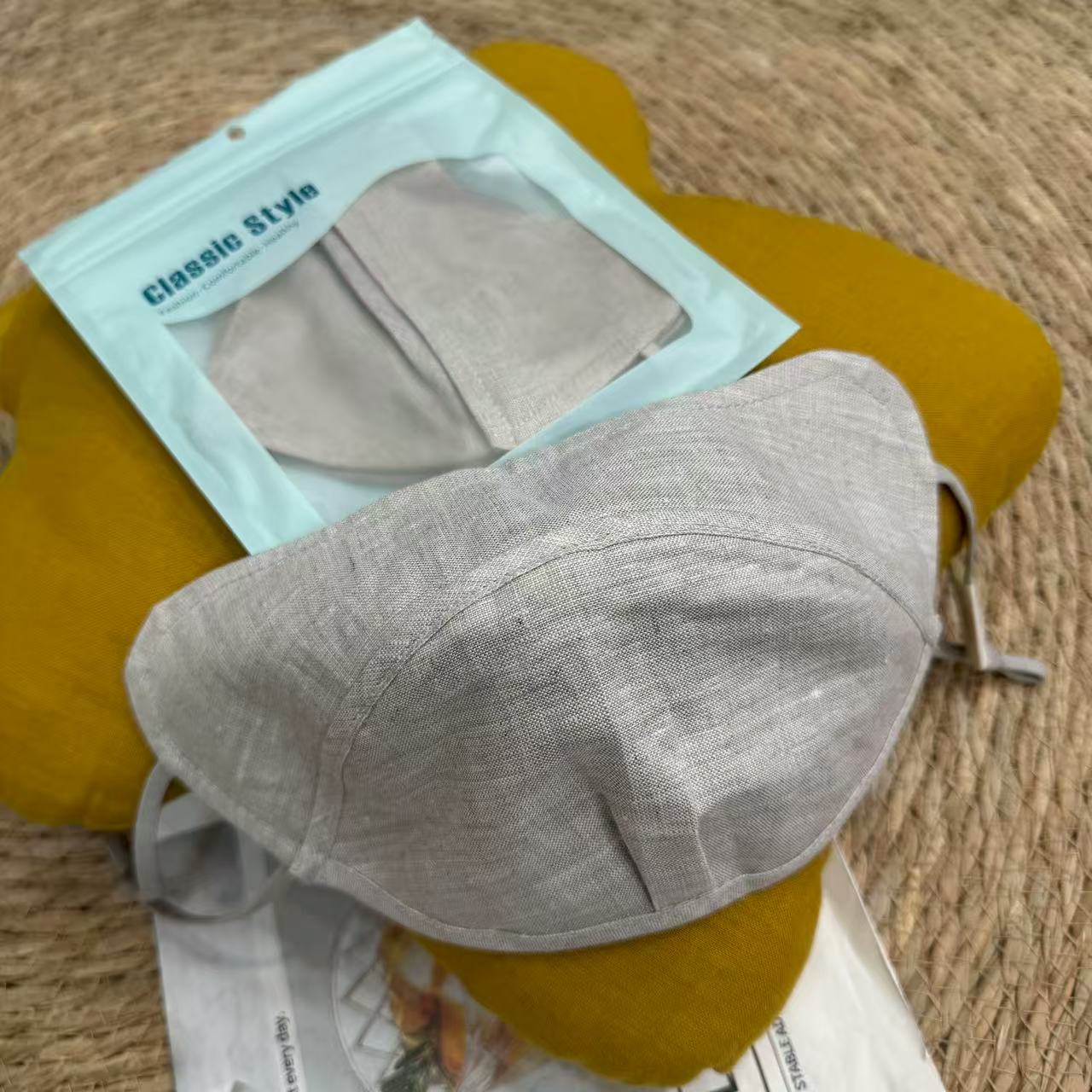 【14支汉麻口罩】双雨露防晒防风可调节挂耳绳口罩（不退换）26*15cm