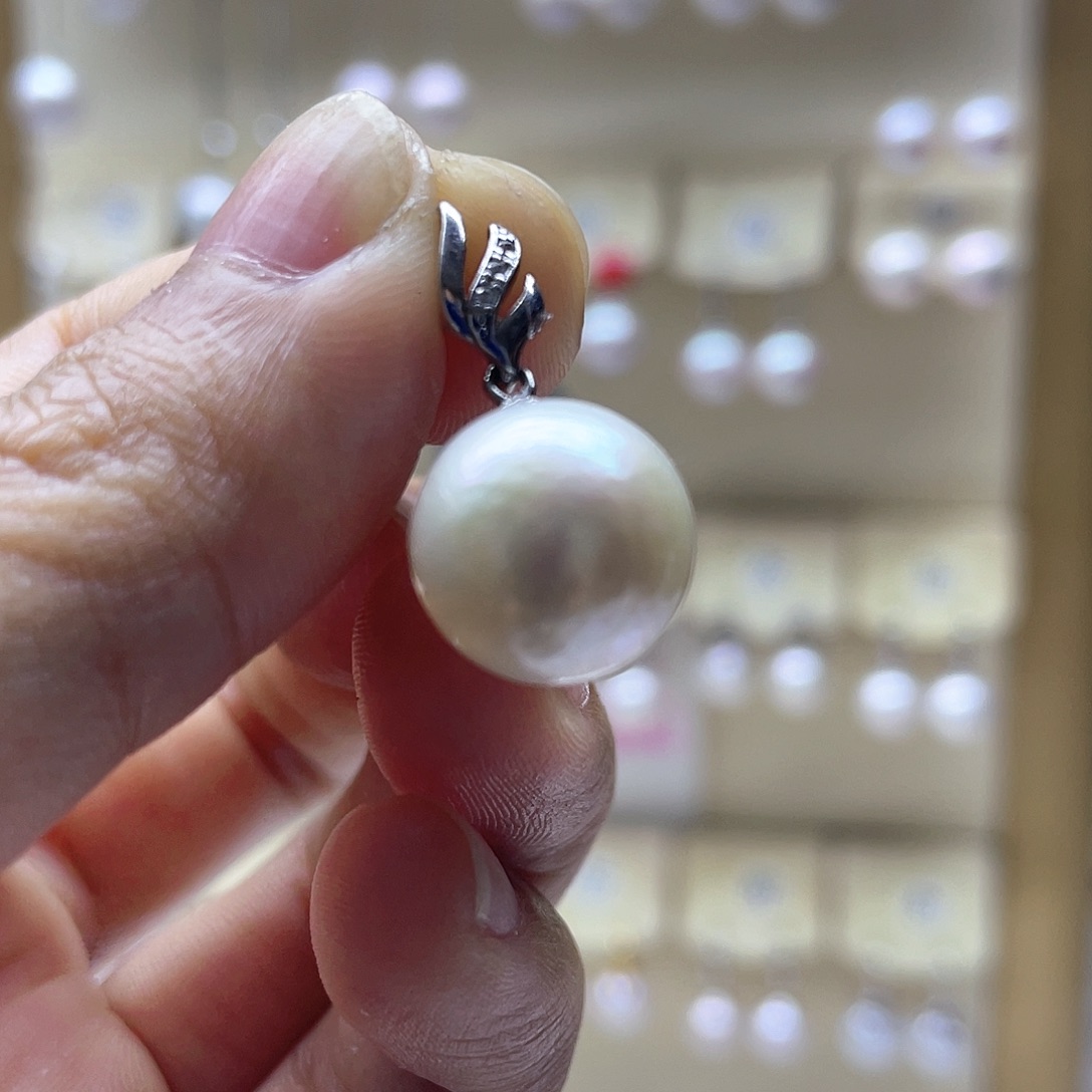 淡水珍珠银S925镶嵌颈饰