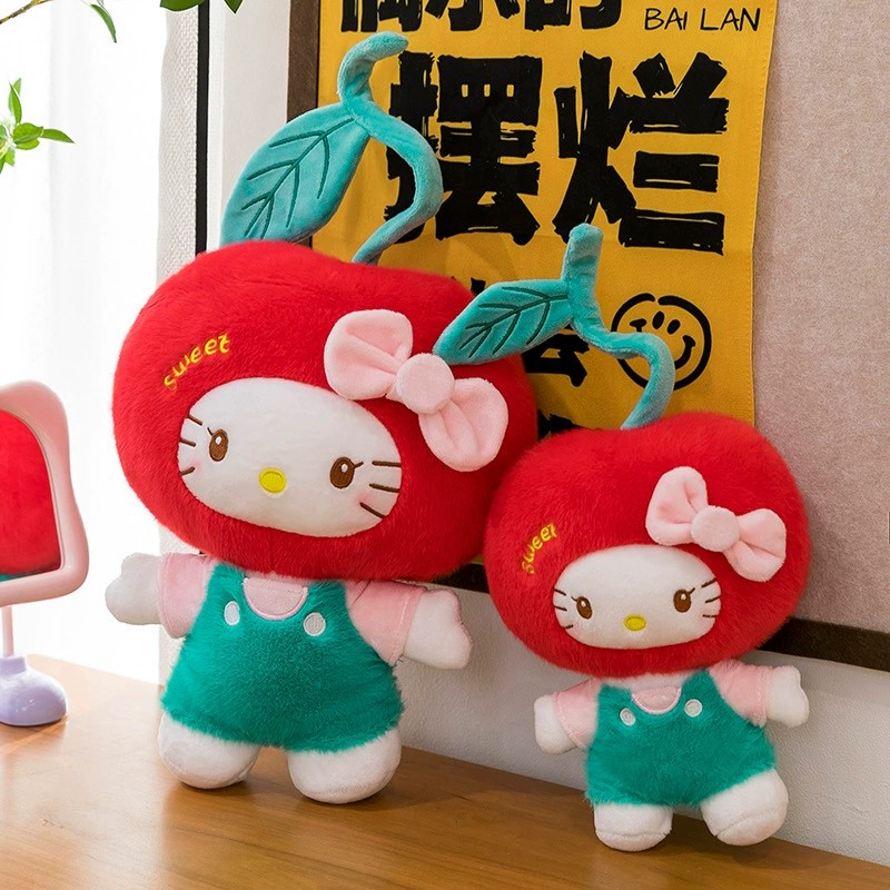 樱桃款变身HelloKitty凯蒂猫公仔毛绒玩具创意抱枕毛绒玩具礼物