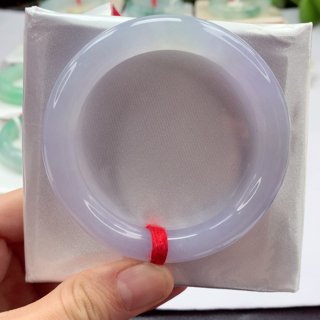 翡翠手镯（圆镯）未镶嵌 53.2 冰紫色 小小