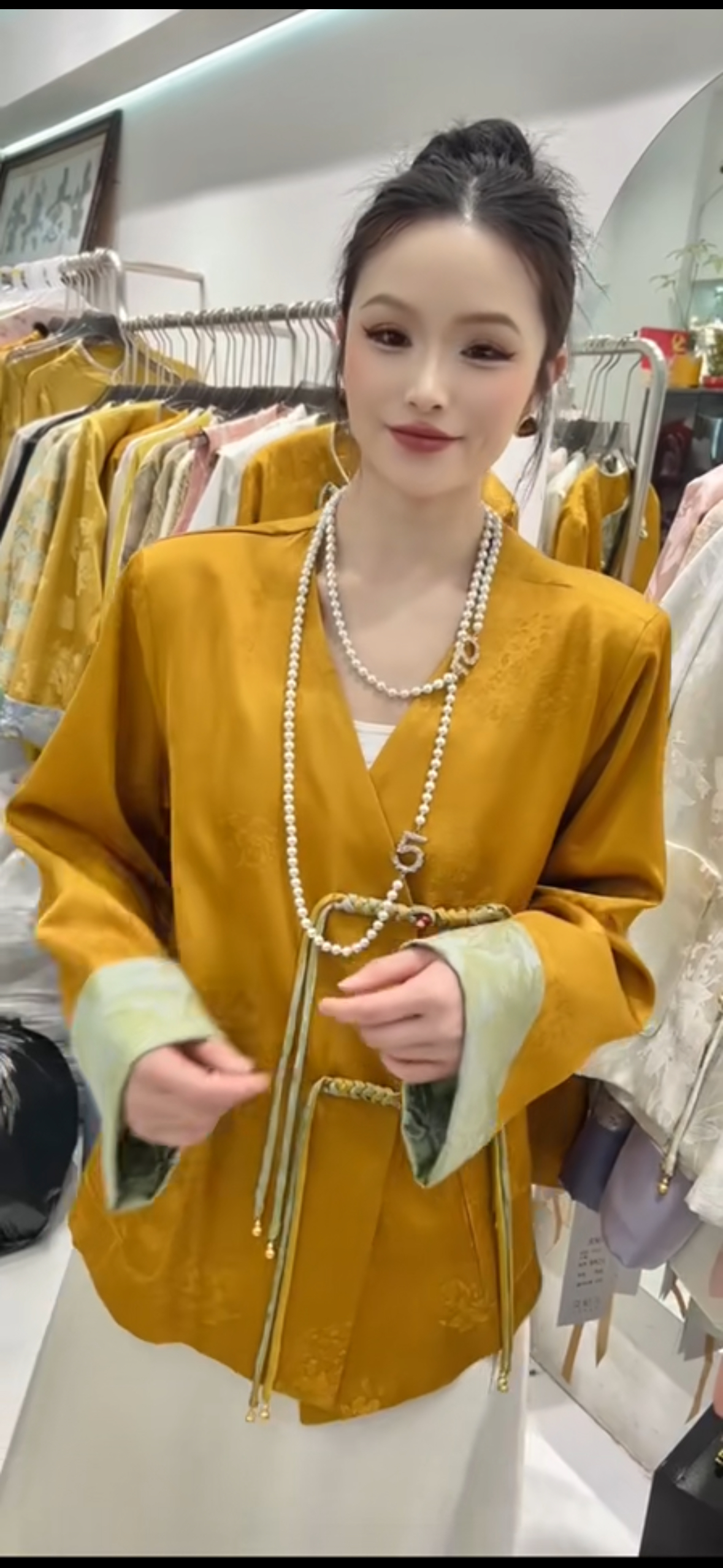 高端奢华气质国风新中式提花刺绣短外套8809