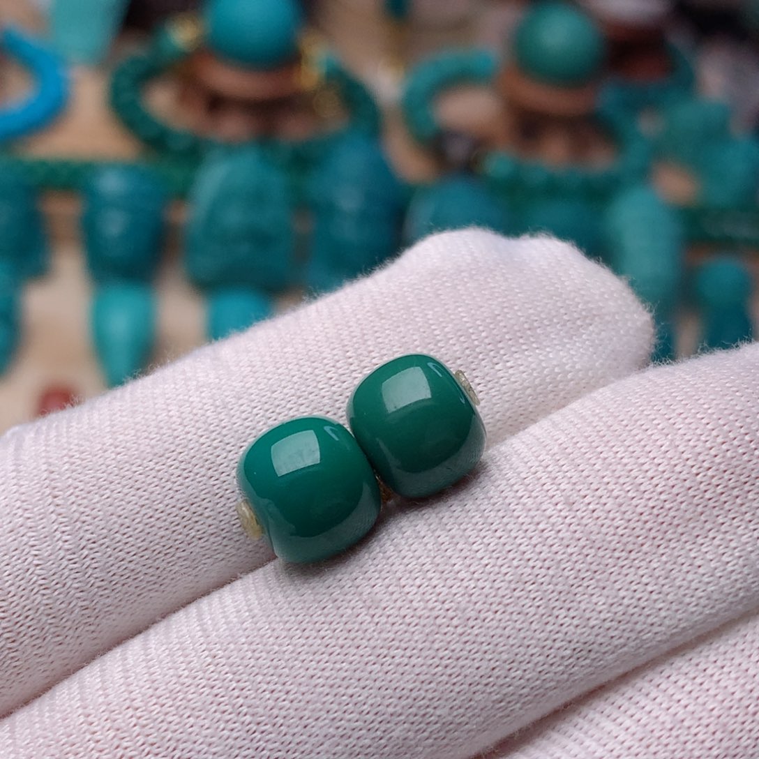 绿松石珠宝奇石未镶嵌9mm