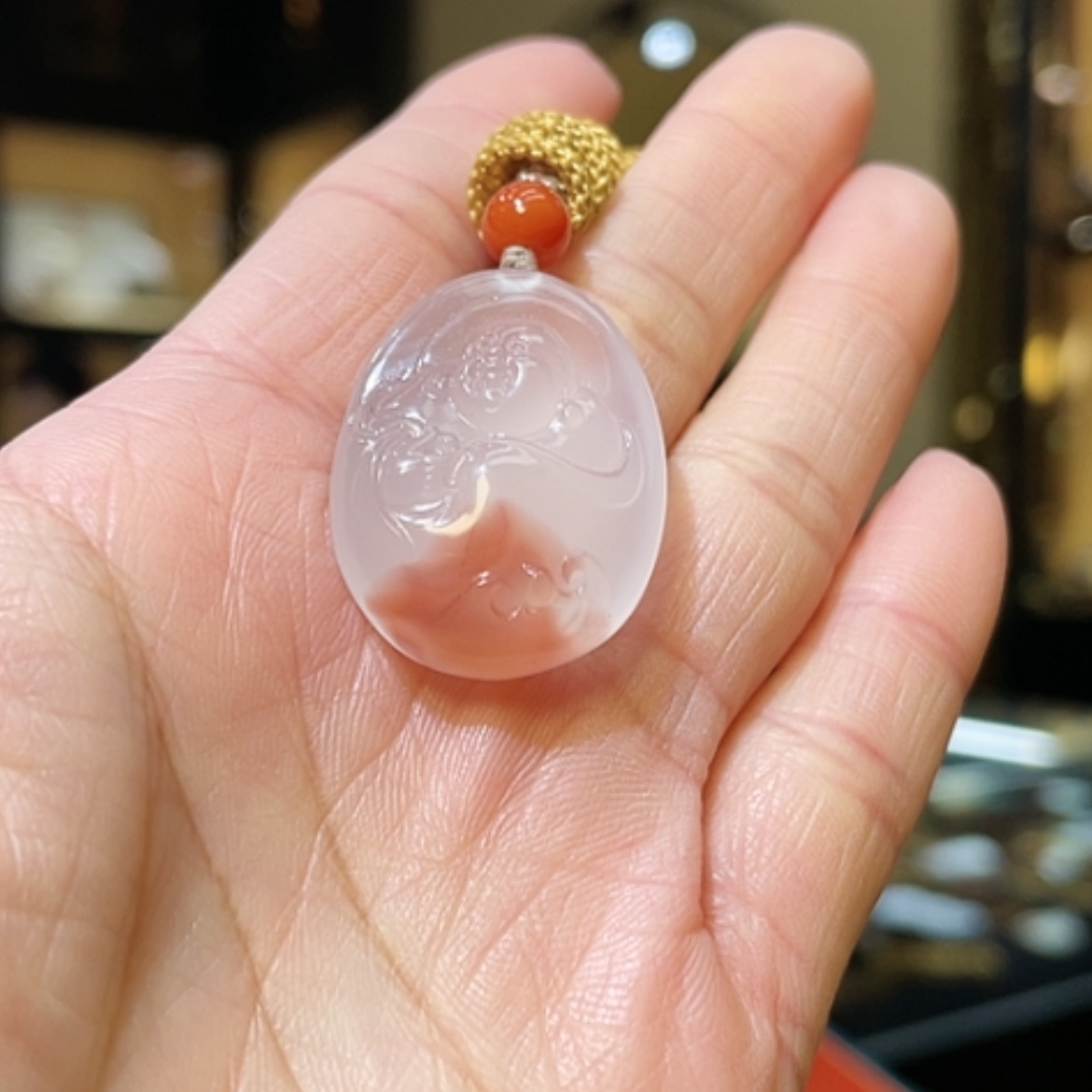 【闪购商品】南红玛瑙颈饰未镶嵌佛引福来