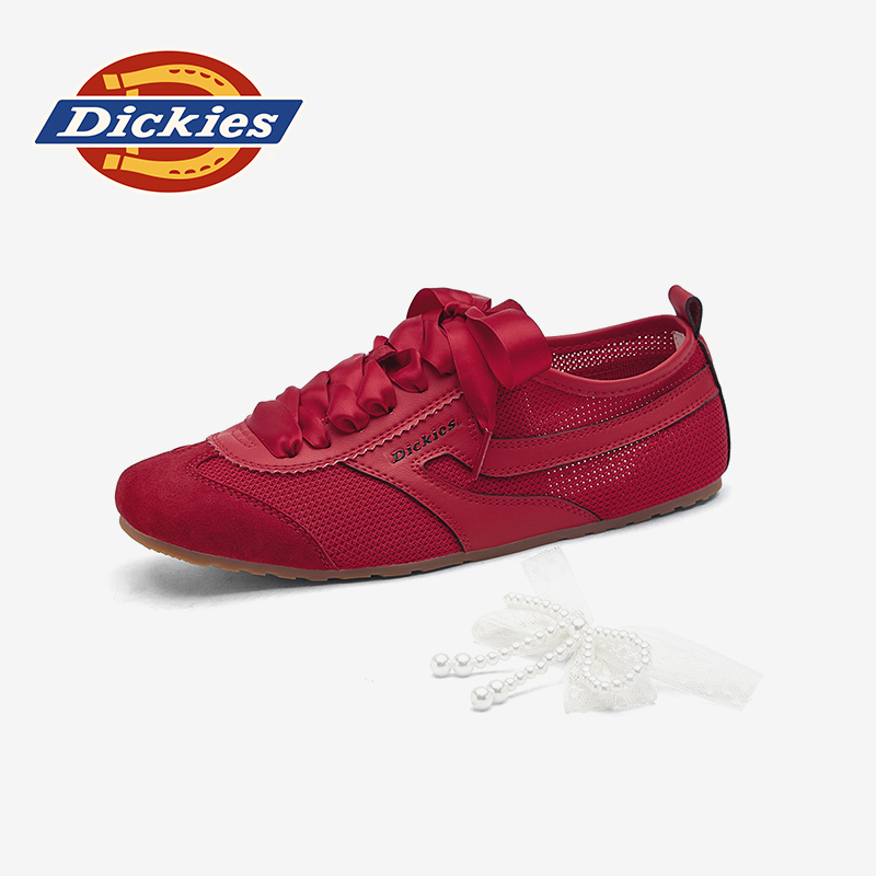Dickies秋季时尚百搭休闲鞋一脚蹬蝴蝶结鞋豆豆鞋女鞋时尚百搭
