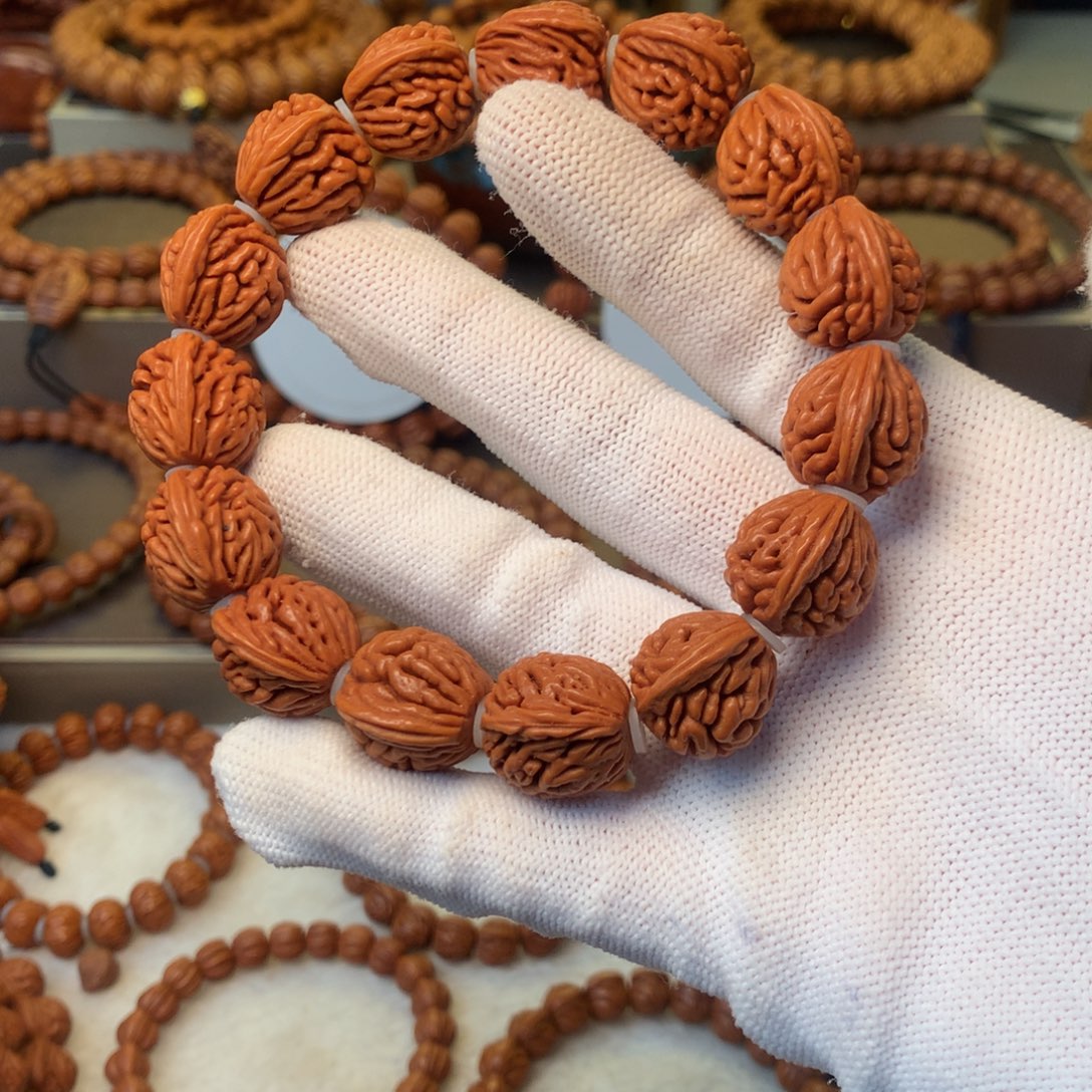 桃核手串秦岭龙纹