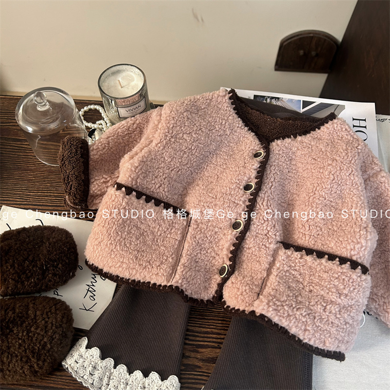 女童秋冬套装2025秋新款韩版童装女宝宝加厚两件套P469