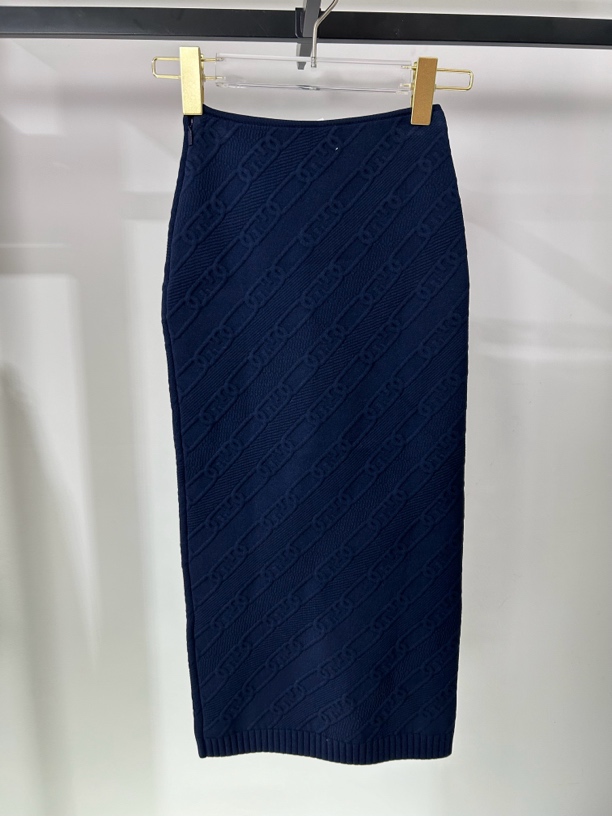 95新 FENDI/芬迪 藏青色满印长裙【专属】040834