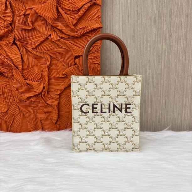 99新 Celine/思琳 白老花琴谱mini托特/香菜奢品/经典/单肩