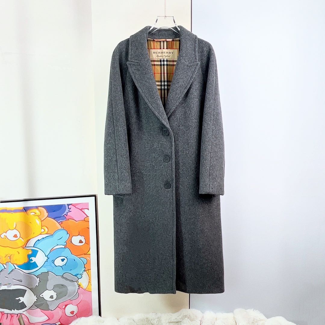 95新 BURBERRY/博柏利 毛呢大衣外套 /UK8码/Xsps13773 