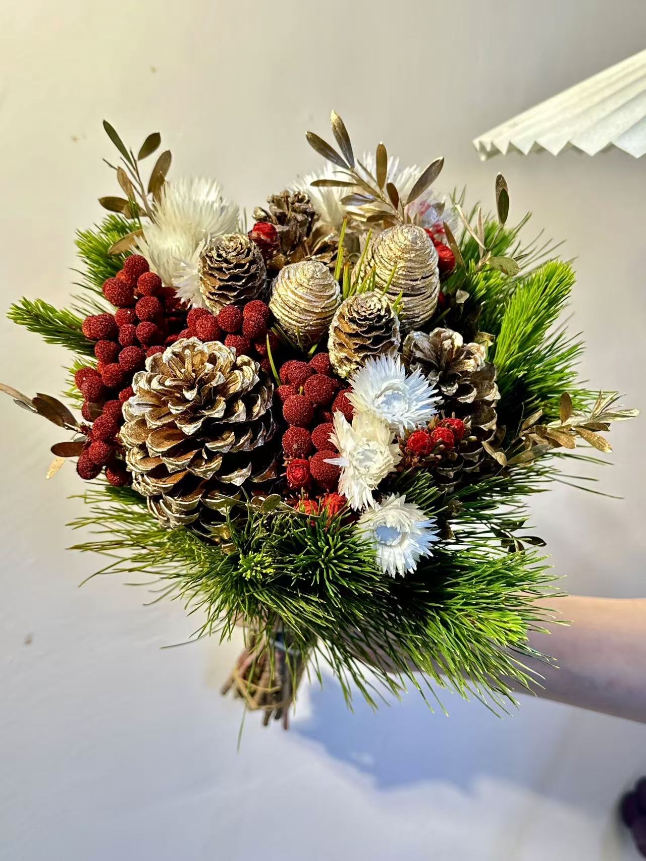 悠哉生活 南非圣诞花束 圣诞礼品花束 可做干花 
