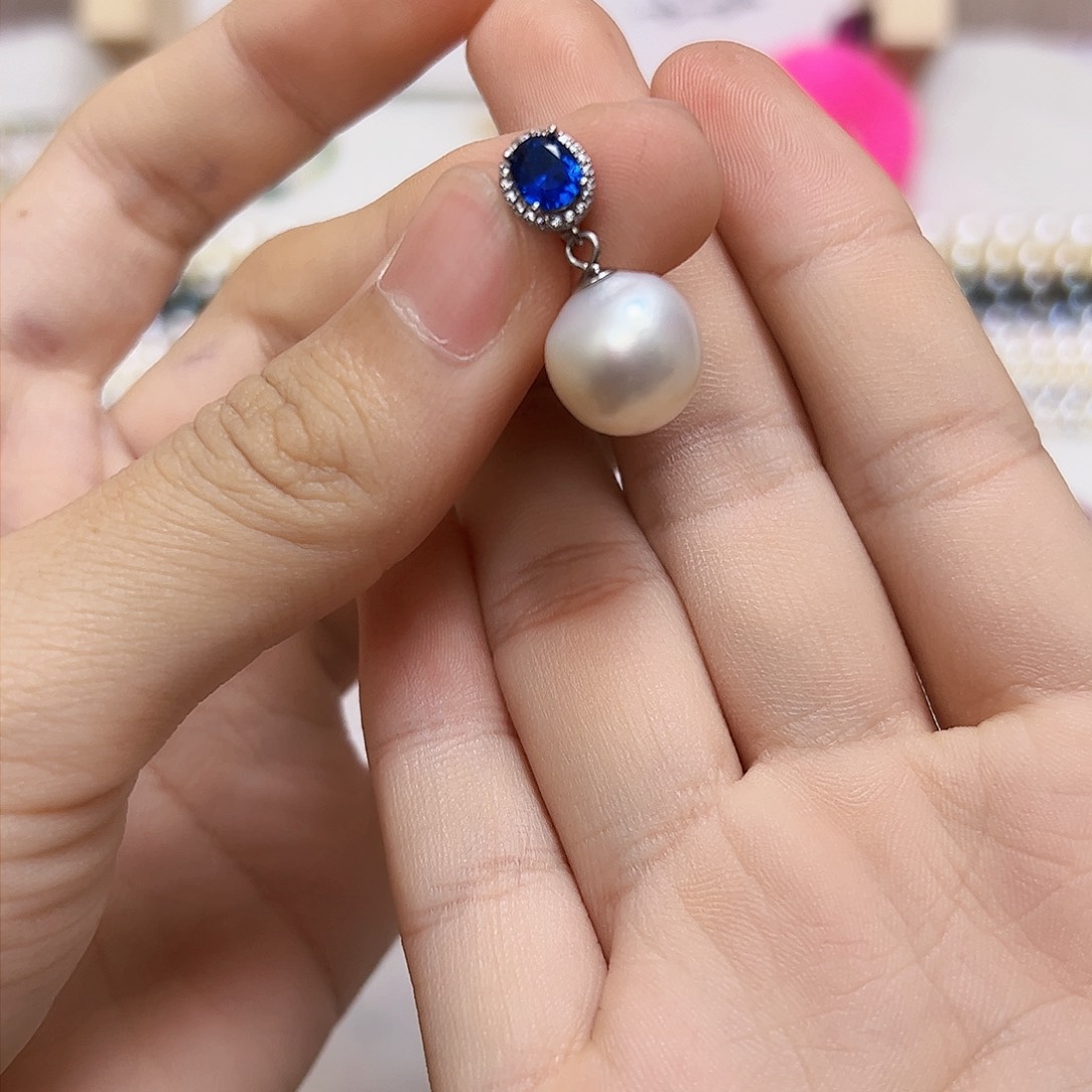 海水珍珠颈饰银S925镶嵌