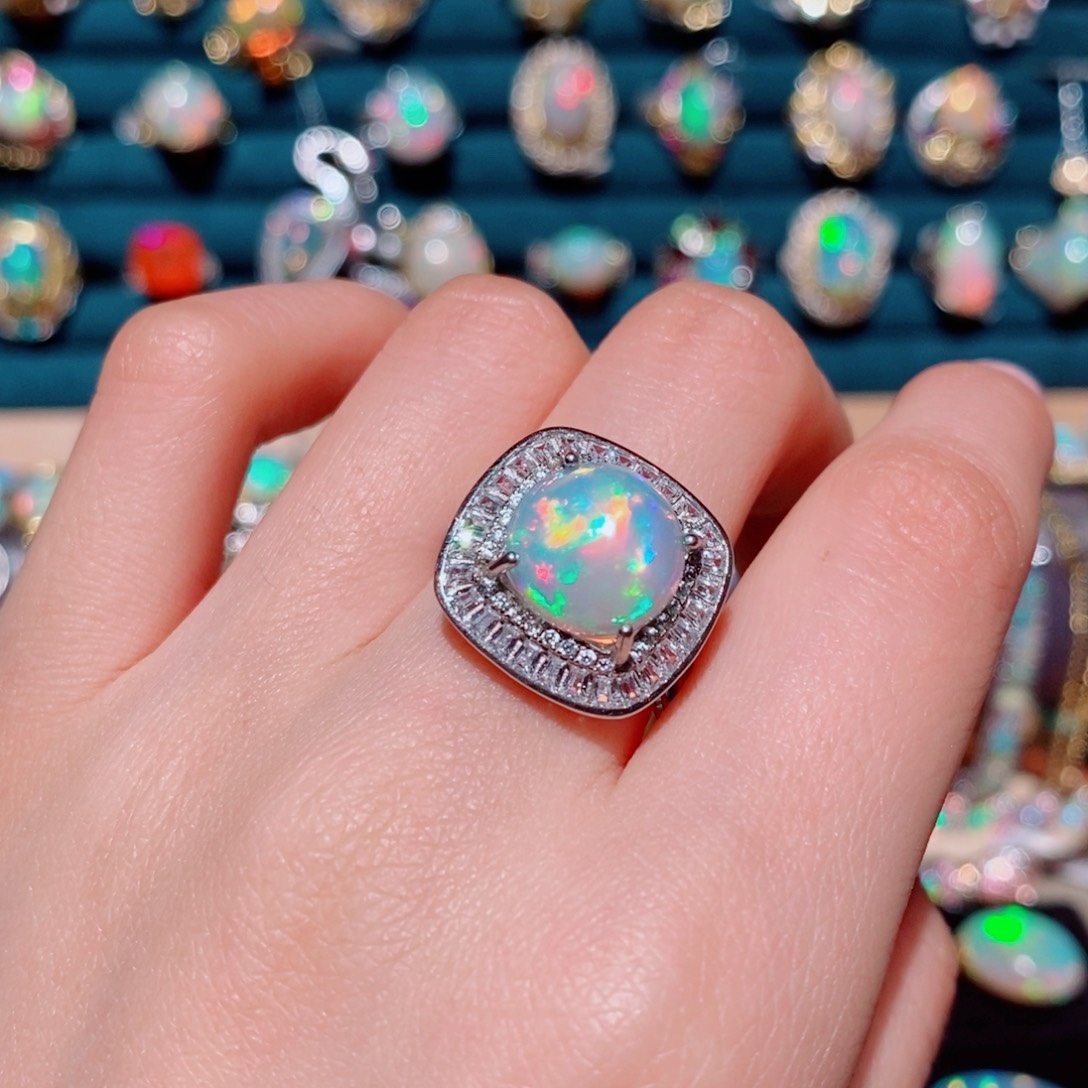 欧泊欧泊戒指银S925镶嵌