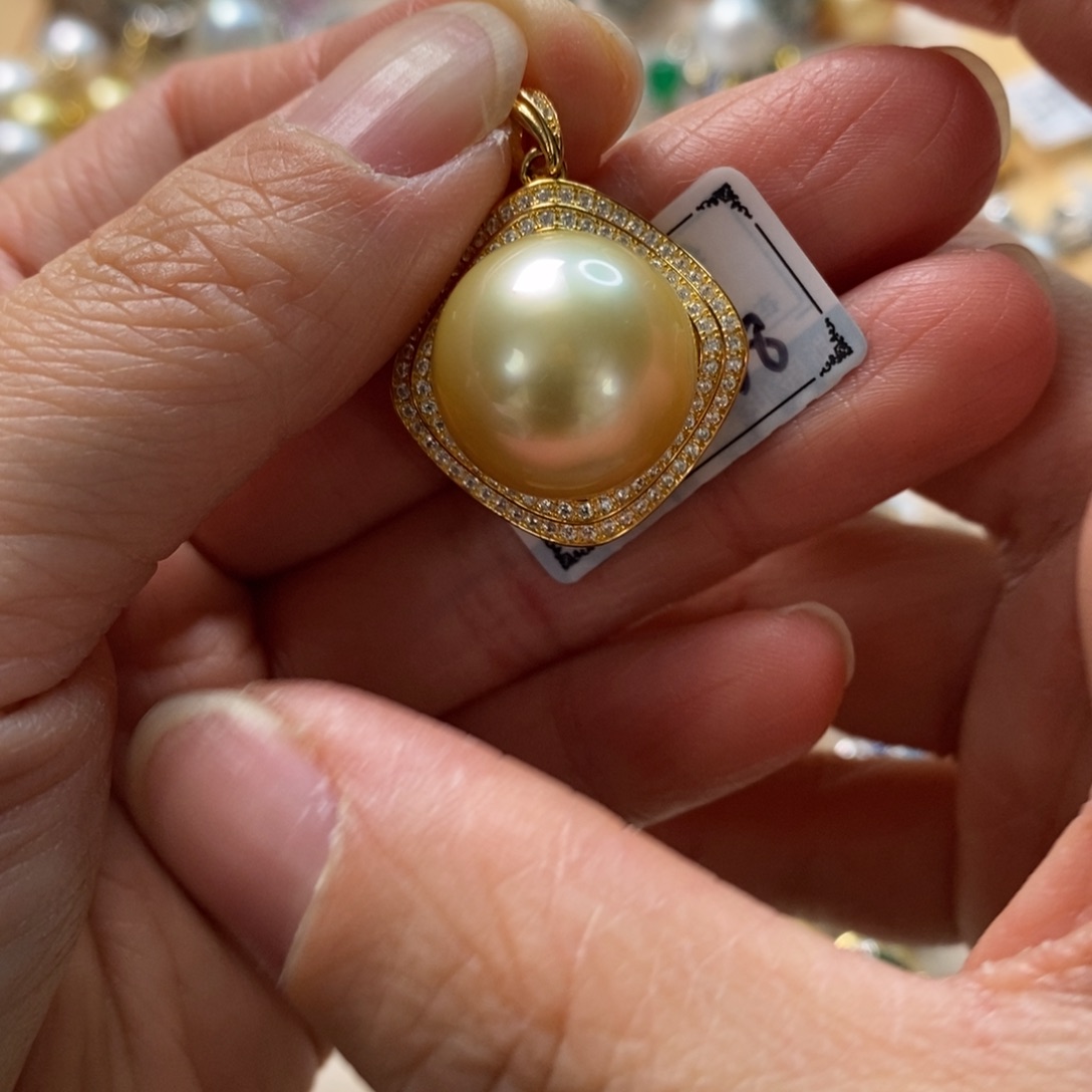 海水珍珠颈饰银S925镶嵌