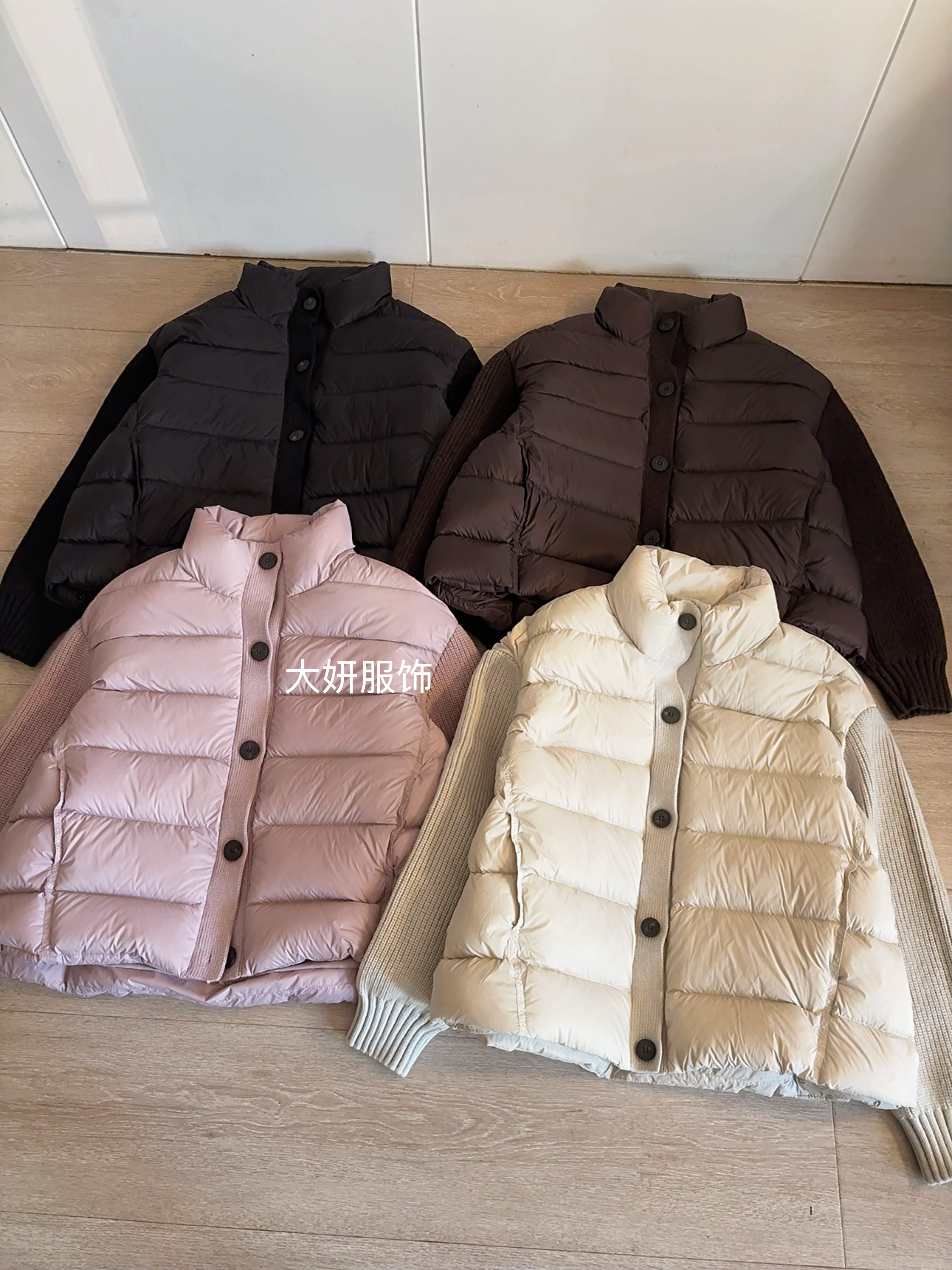 奶昔羽绒服。90绒外套！假两件保暖加厚温柔色超减龄秋冬外套