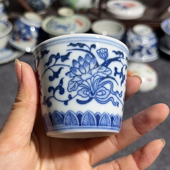 杯景德镇青花主人杯