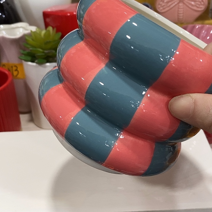 陶盆有孔 瑕疵针孔漏釉介意勿拍外口 11外高11