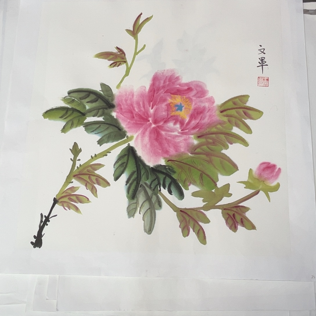 国画三尺斗方花鸟