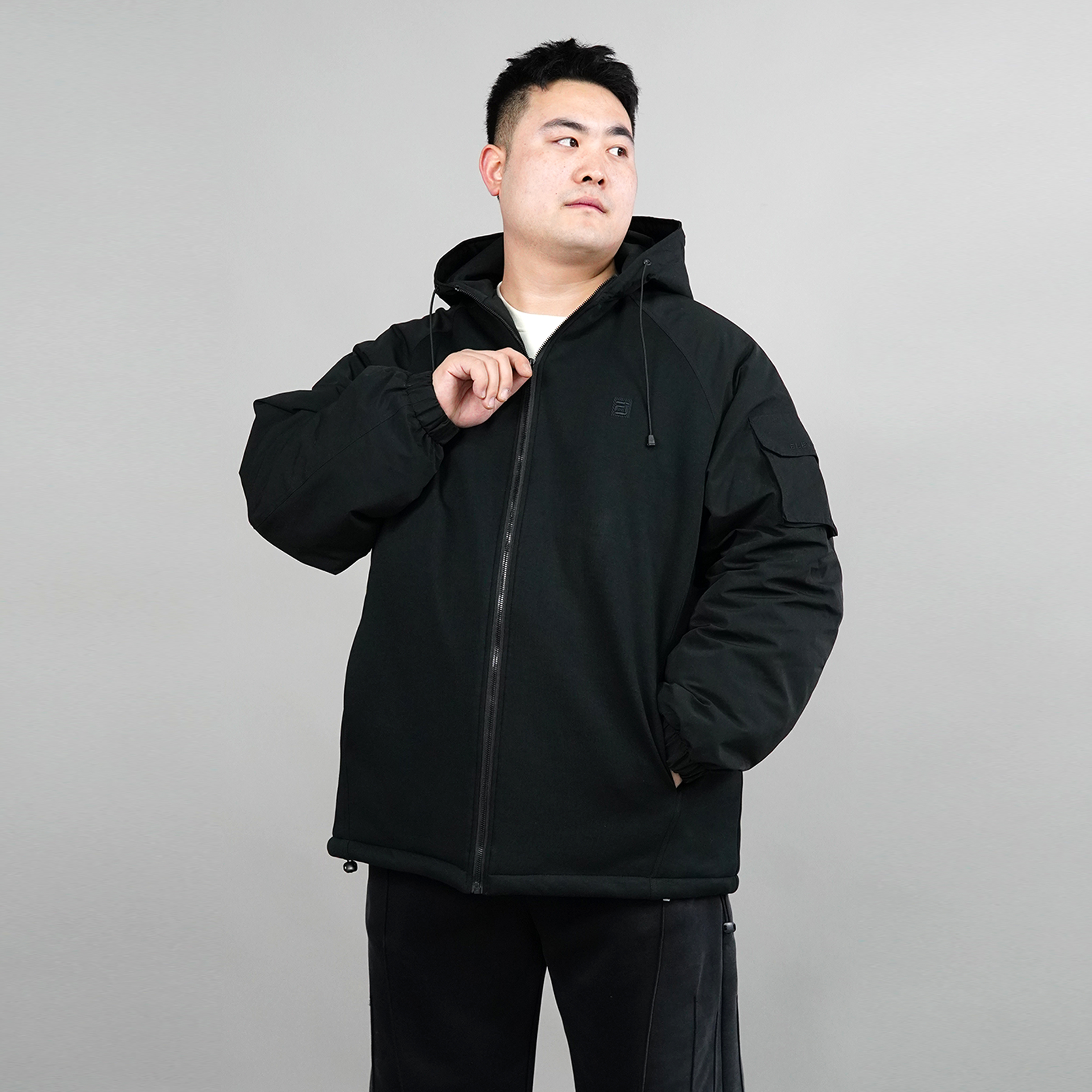 【大码棉服】保暖防风连帽休闲遮肉外套冬季2694