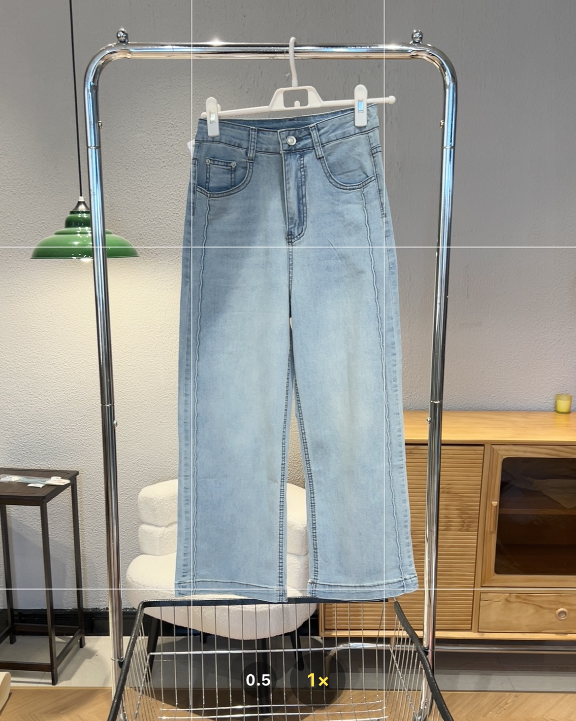 新疆包邮【2205】高腰牛仔直筒裤