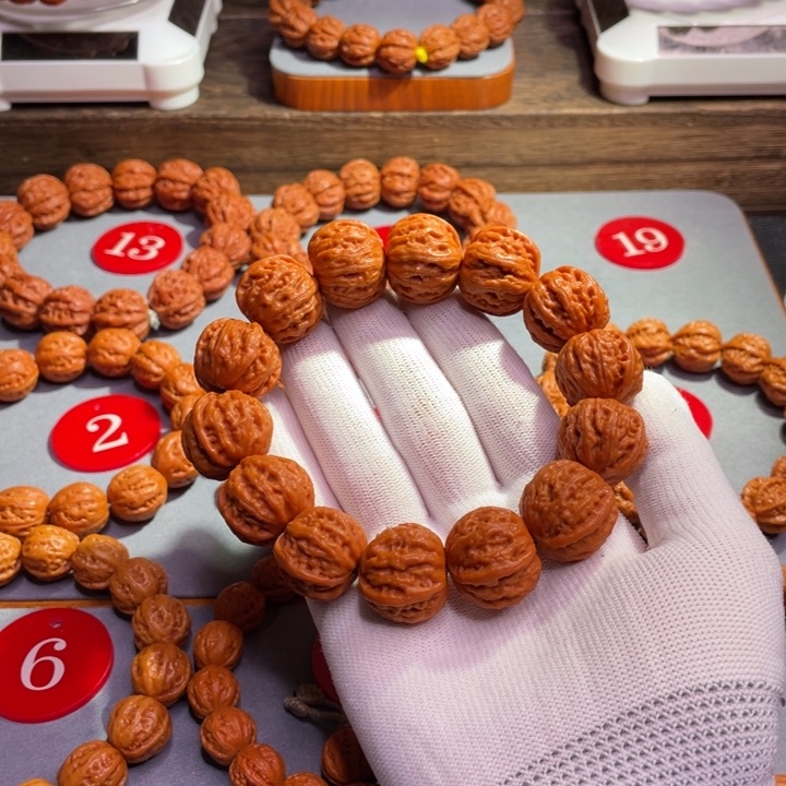 文玩核桃手串粗筋西瓜