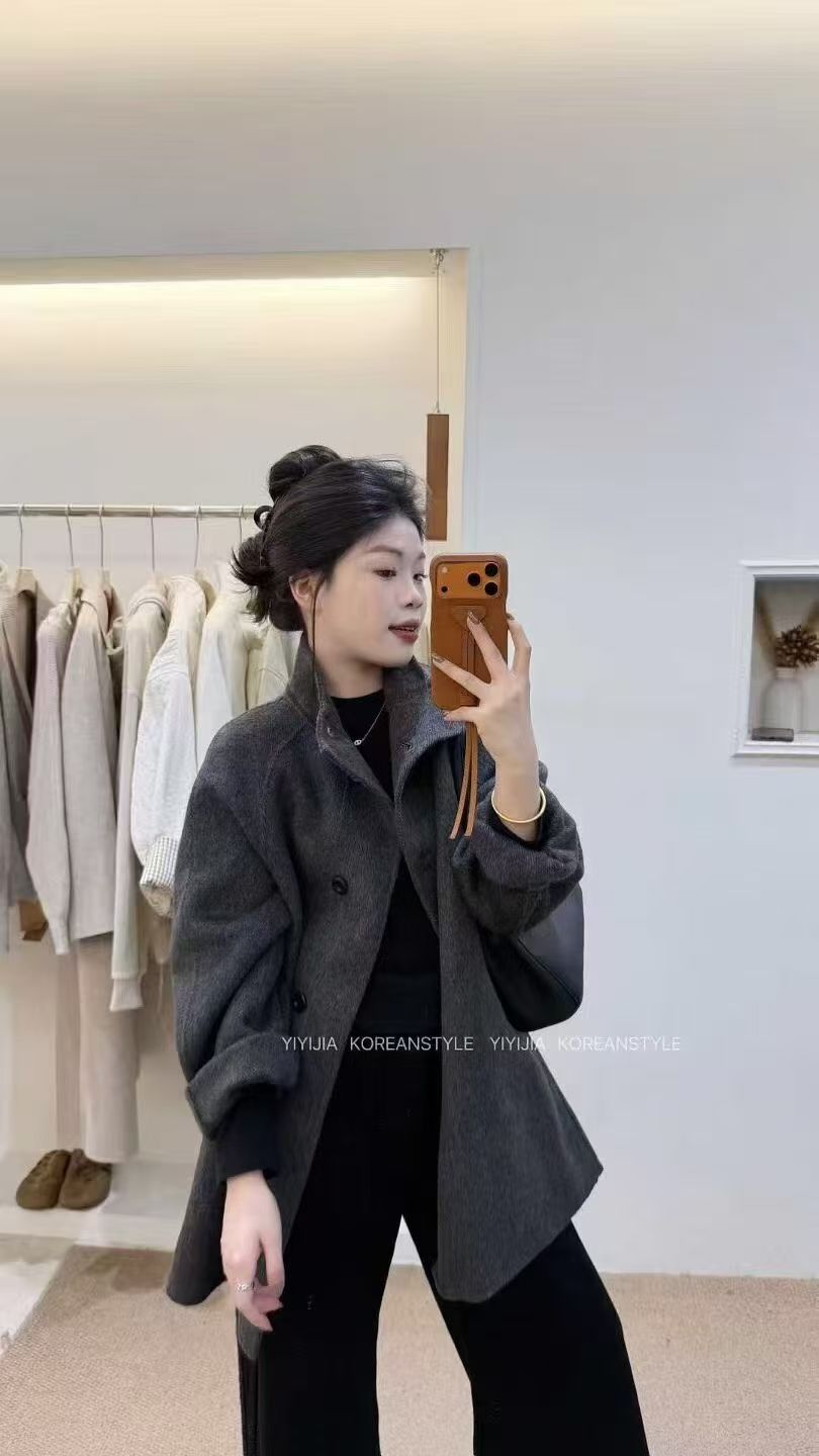 叙旧姑嫂  韩版气质风毛呢外套8925