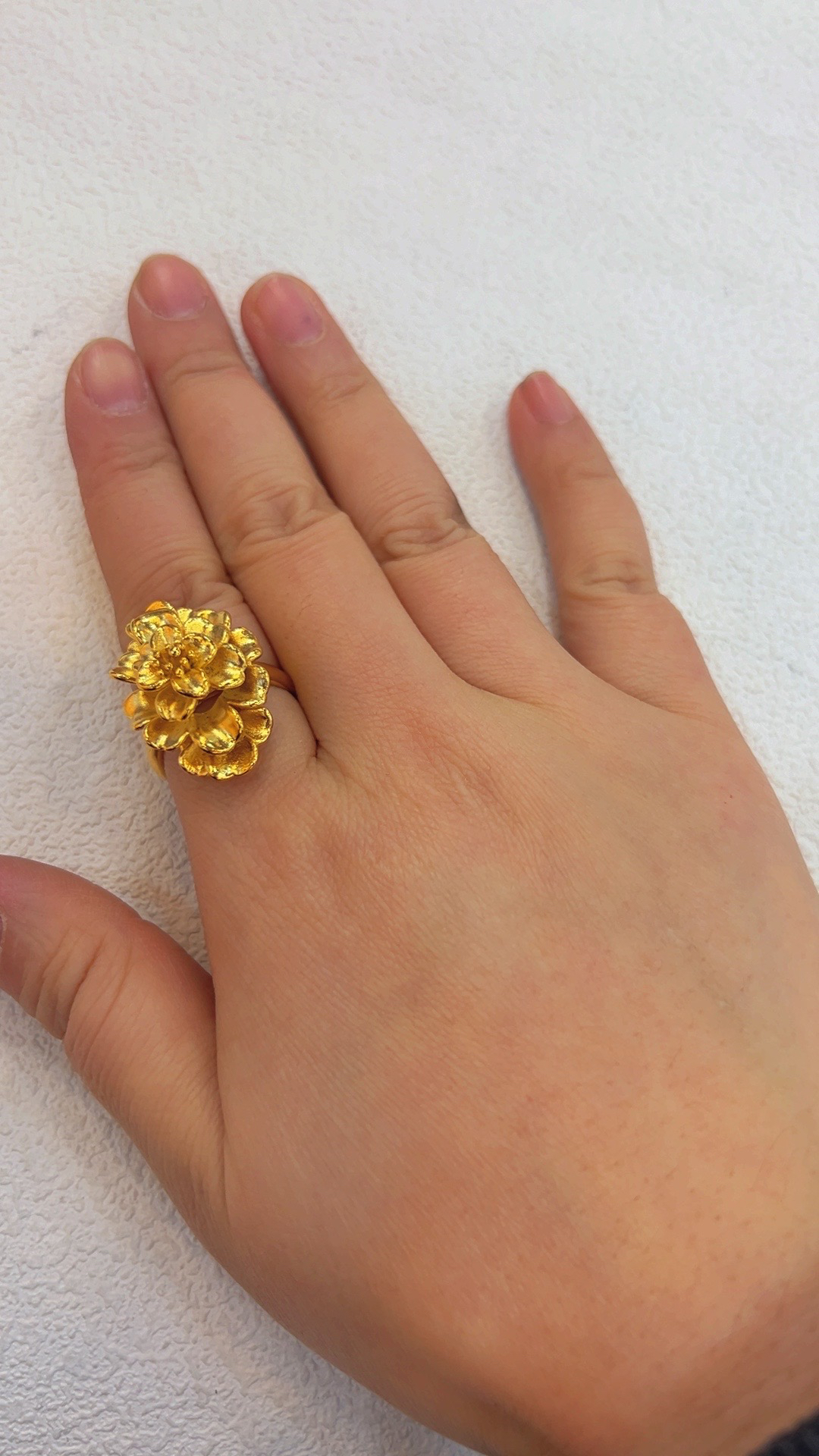 铜合金亚克力戒指 富贵大花款精美女戒活口戒指37