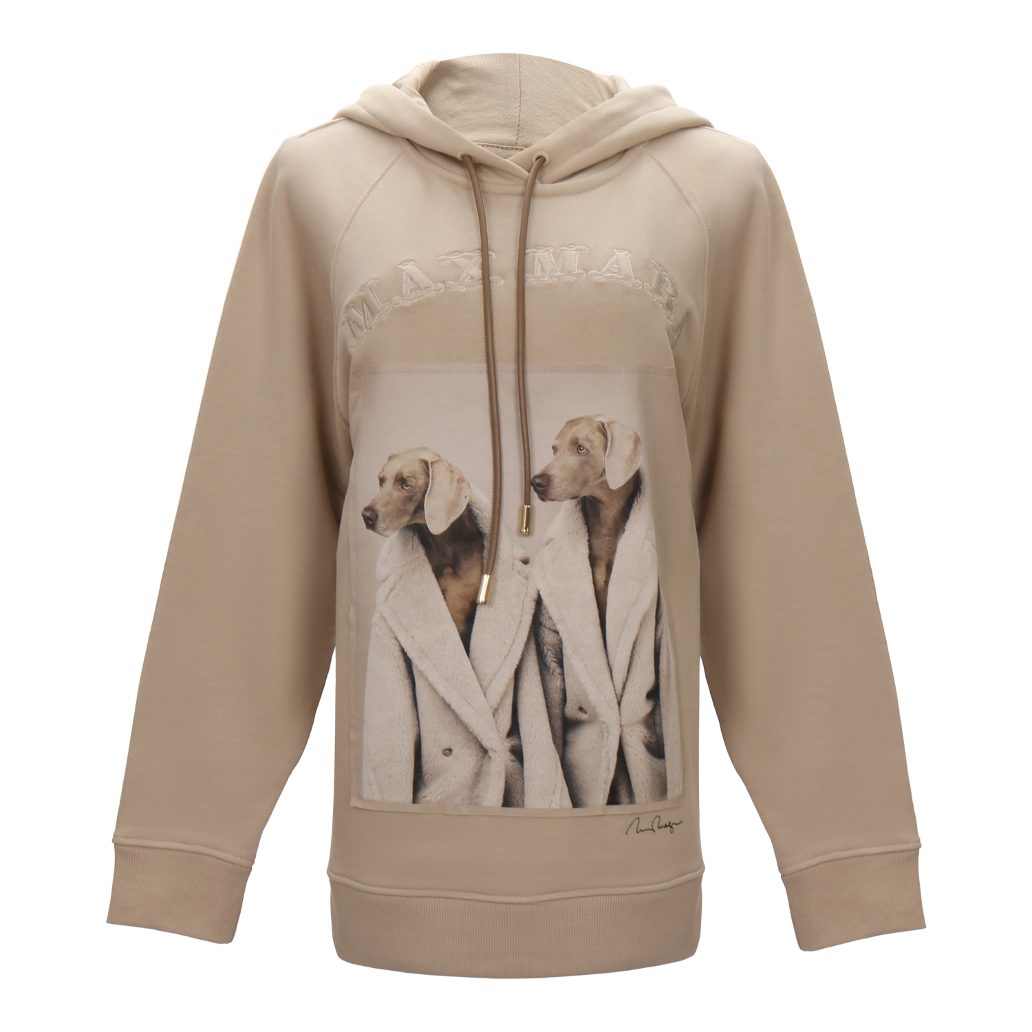 MAX MARA 女士沙色叉肩连帽卫衣 231926 0139600 003 SAND