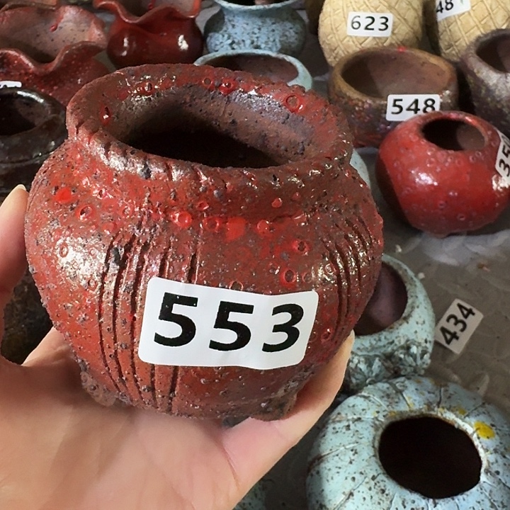 红***告粗陶手工制作多肉花盆