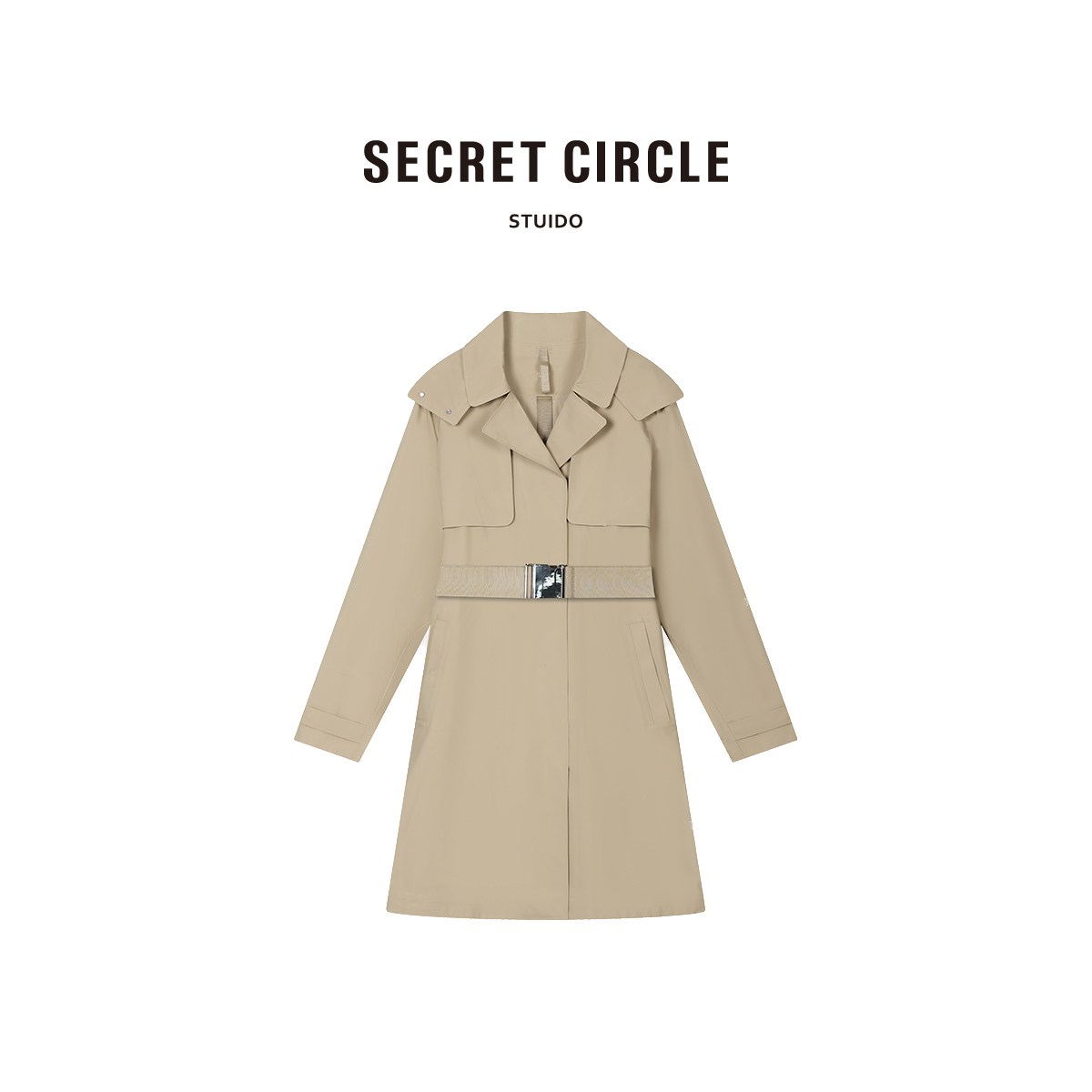 【楚铃专属】 长袖外套翻领设计感气质休闲百搭风衣29622