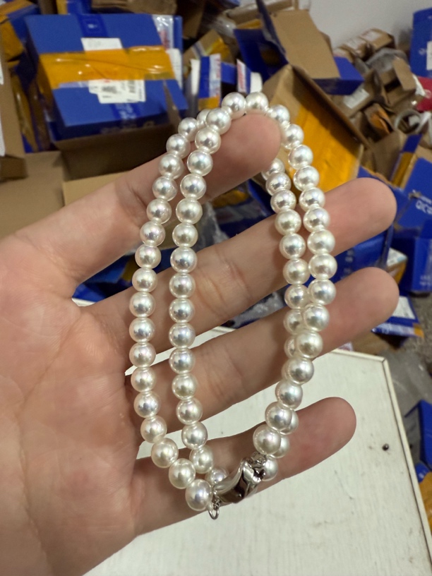 全珠项链满串冷白光6-7mm-015