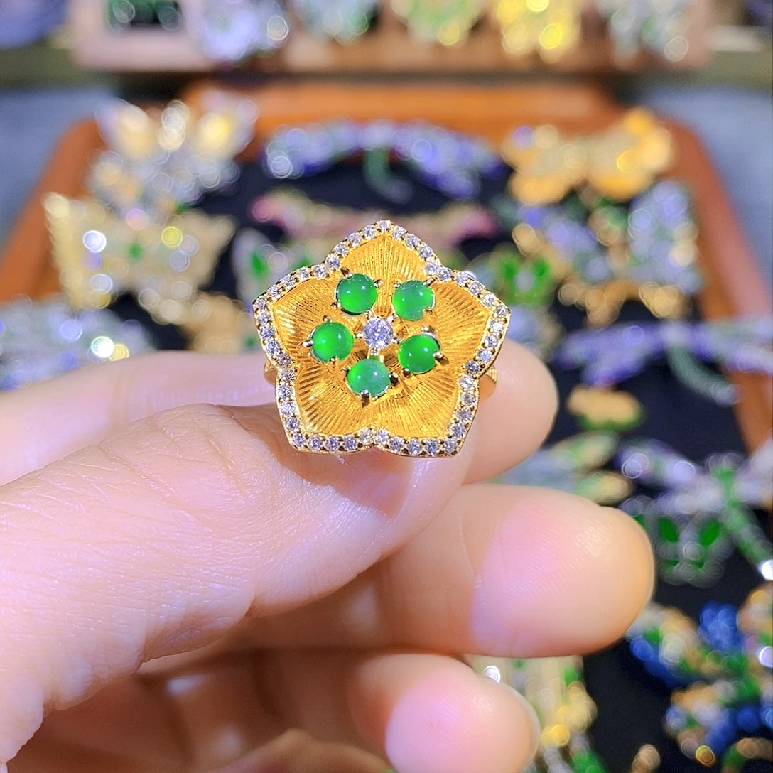 吊坠(不含链)银S925镶嵌翡翠